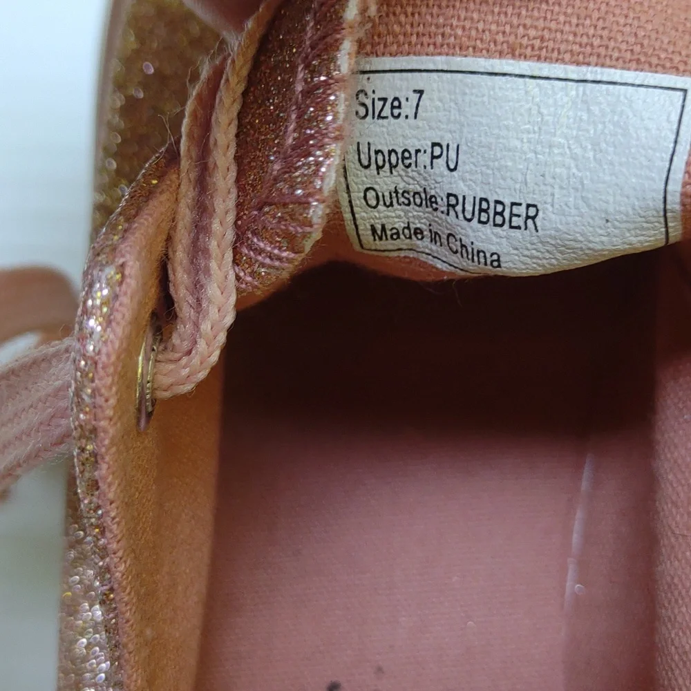 Olivia Miller Corsano Pink Sparkle Lace Up Sneakers